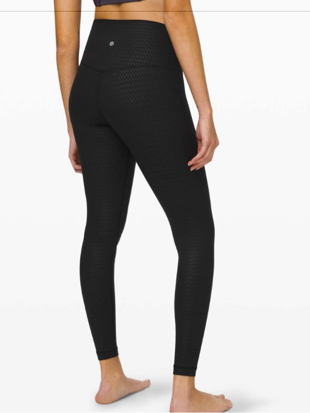 Lululemon Align Pant 28” Rare Diverge Emboss Black on Black – Size 4 Like New - Picture 8 of 13